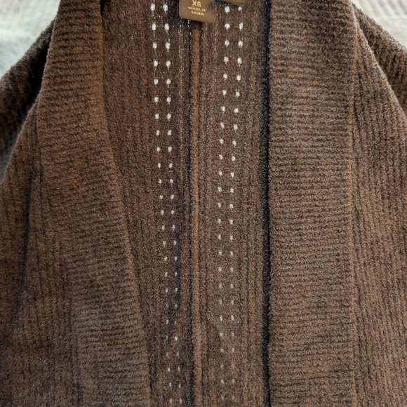 Barefoot Dreams Womens Cozy chic Ultra Lite XS Open Front Pointelle Cardigan - Picture 7 of 7